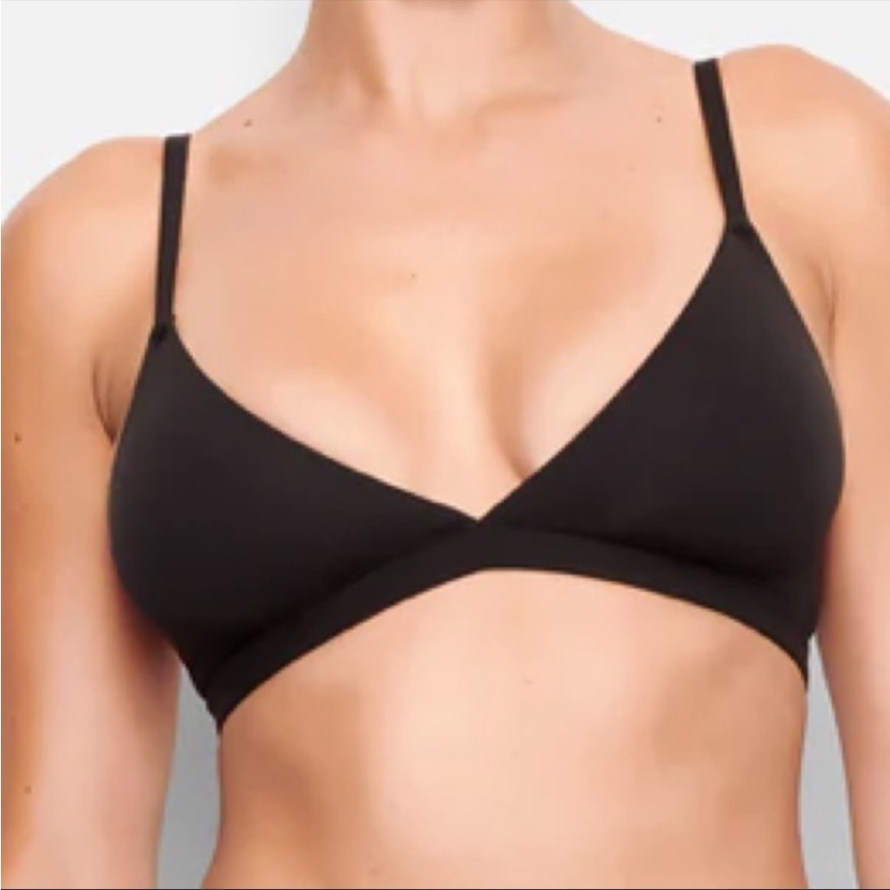 Skims Gray Triangle Bralette NEW L